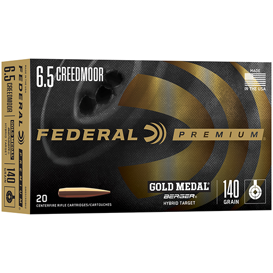 FED GOLD MEDAL 6.5CREED 140GR BERGER 20/10 - Ammunition